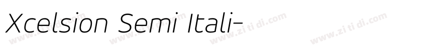Xcelsion Semi Itali字体转换